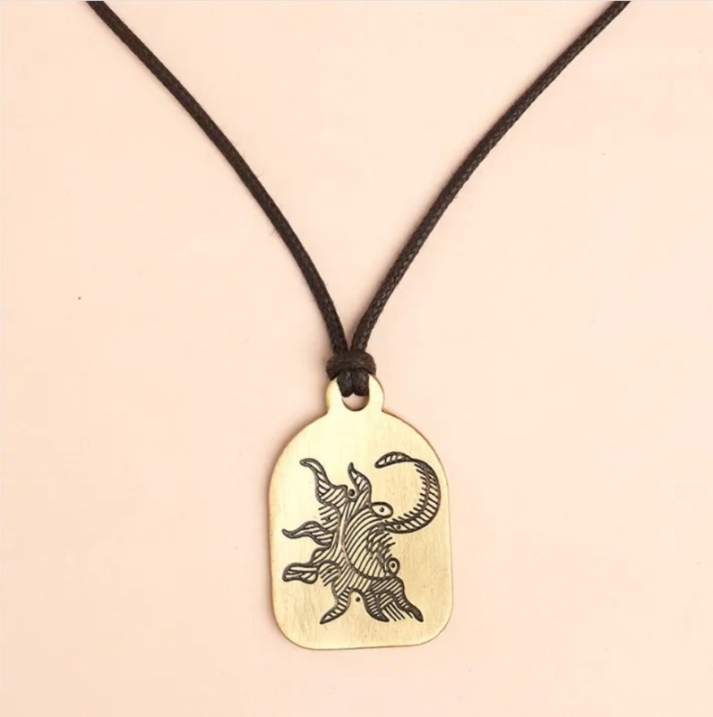 Латунний кулон Сурья Чандра 