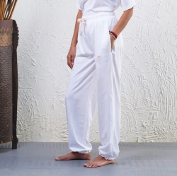 Спортивные штаны Sadhana унисекс из органического хлопка. - белые.