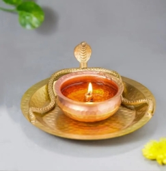 Кованая змеиная лампа. Создает благоприятную атмосферу для садханы.