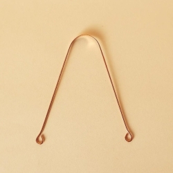 Мідний очищувач язика. Скребок для язика для гігієни порожнини рота. 