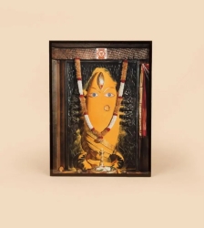Фото Линга Бхайрави  - куркума 6x8 (в рамке с подставкой)