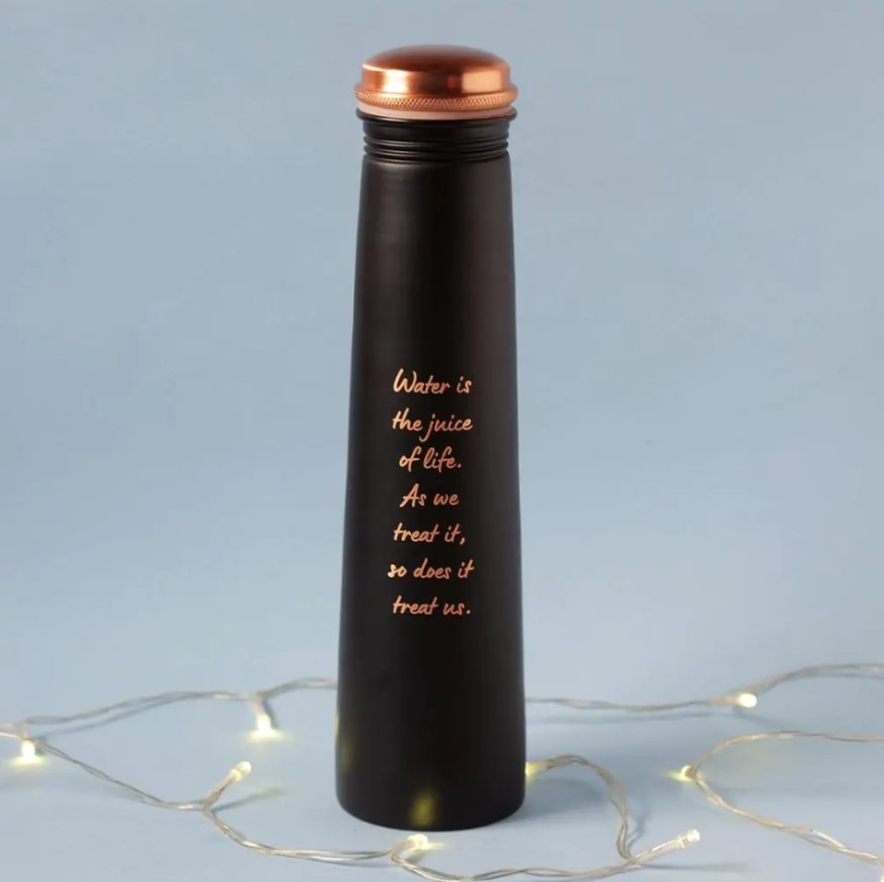 Медная бутылка с цитатой Садхгуру 700 мл