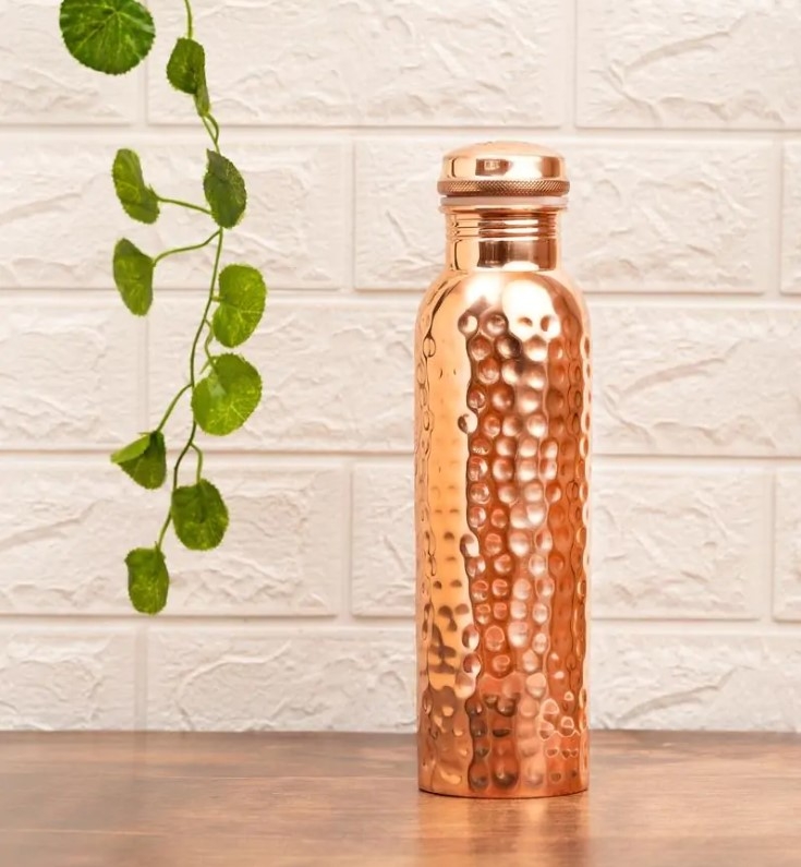 Кованая медная бутылка для воды, 950 мл