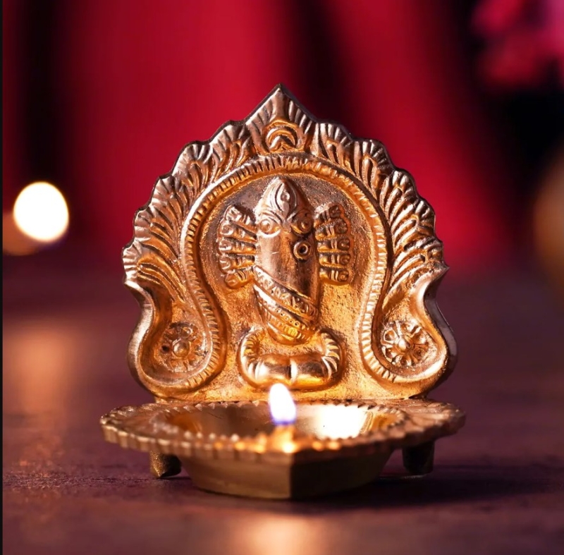 Лампа Линга Бхайрави. Латунная лампа.