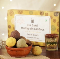 Ладус Jiva Shakti. Ладус из пшена и многозерновых продуктов (540 г). Упаковка из 18 штук